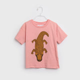 Crocodile print tee 3-5Y