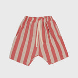 Theo stripe linen drop crotch shorts