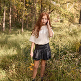 Faux Leather Skort