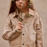 Faux Suede Trucker Jacket