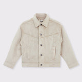 Faux Suede Trucker Jacket