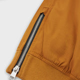 Padded bomber jacket with removeable hood