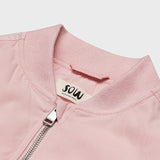 Bomber jacket with side zips