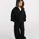 Organic cotton boxy cargo jacket