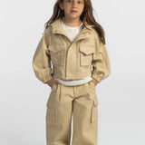 Organic cotton boxy cargo jacket