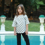 Slim flare ribbed pant