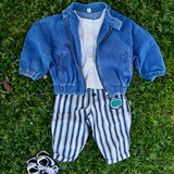 "Plant a Tree" and stripe pant 2Y