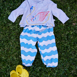 Swan print long sleeve t-shirt 2Y