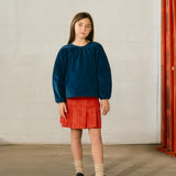 Corduroy pleated mini skirt