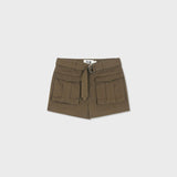 Organic Cotton Cargo Front Short With Belt