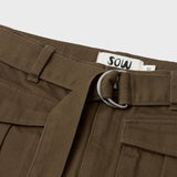 Organic Cotton Cargo Front Short With Belt