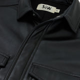 Faux Leather Boxy Shirt