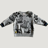 Animal pattern sweater 6M
