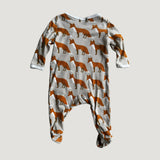 Fox print onesie 0-3M