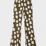 Organic Cotton Blend Flare Ribbed Pant
