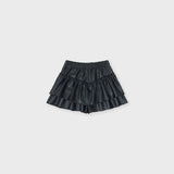 Faux Leather Skort