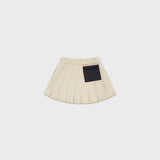 Organic cotton pleated skirt