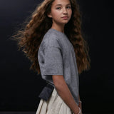 Organic cotton pleated skirt