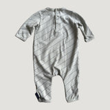 Stripe footed onesie 3-6M