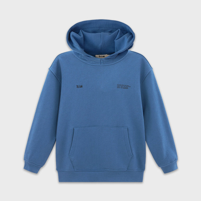 Relaxed Cotton Hoodie With Print