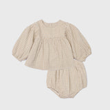 Nadia gingham top and bloomers set