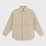 Oversized quilted corduroy shirt