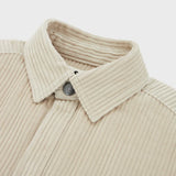 Oversized quilted corduroy shirt