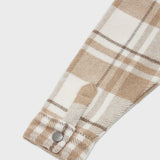 Elongated Oversized Plaid Shirt Jacket