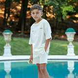 Cotton Sweat Short With Raw Hem