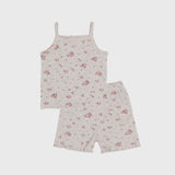 Soleil waffle floral tank and short set
