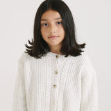 Elle cropped cable knit cardigan