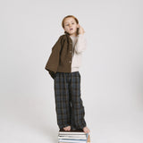 Caes lightweight plaid trouser