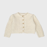 Elle cropped cable knit cardigan