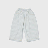 Lane wide leg stripe denim