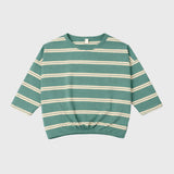 Leith stripe cinched long sleeve t-shirt