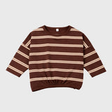 Leith stripe cinched long sleeve t-shirt