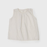 Coralline stripe pleated top