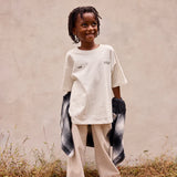 Oversized crew neck t-shirt with chest print