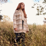 Elongated Oversized Plaid Shirt Jacket