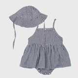 Jolene gingham romper set