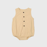 Thora sleeveless henley romper