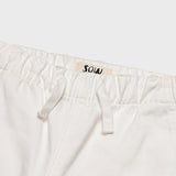 Drawstring straight leg jean