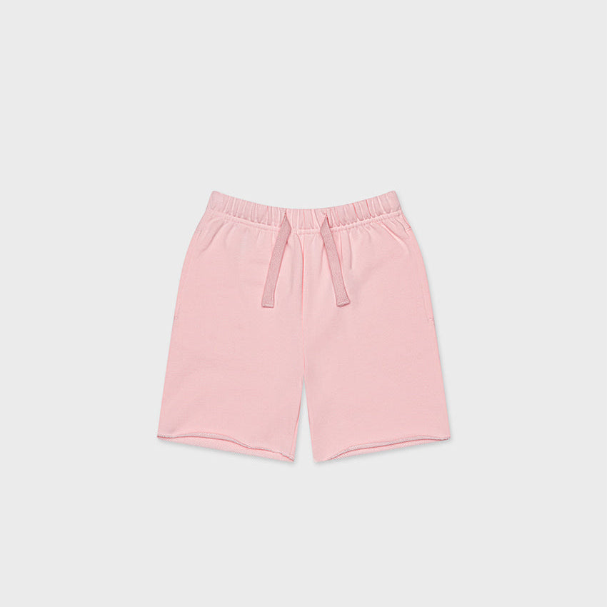 Cotton Sweat Short With Raw Hem
