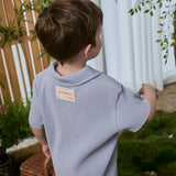 Pastel Collar Pleats Top & Bottom Set