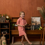 Pastel Collar Pleats Top & Bottom Set