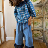 AGNES BLOUSE | INDIGO PLAID