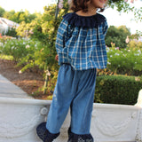 AGNES BLOUSE | INDIGO PLAID