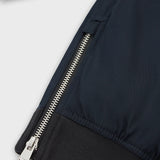 Padded bomber jacket with removeable hood