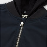 Padded Bomber Jacket With Removable Hood