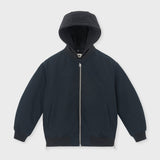 Padded Bomber Jacket With Removable Hood